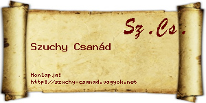 Szuchy Csanád névjegykártya